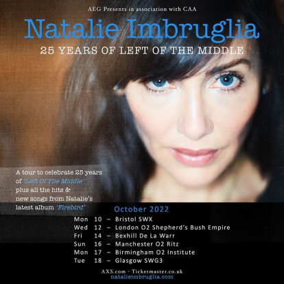 Natalie Imbruglia – 25 Years of Left Of The Middle UK Tour