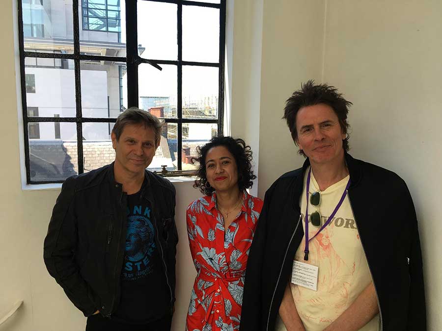 Samira Ahmed with Roger Taylor and John Taylor of Duran Duran