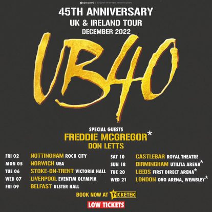 UB40 add Freddie McGregor to 45th anniversary shows