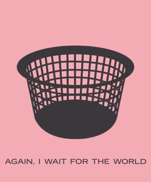 AGAIN, I WAIT FOR THE WORLD pink single art