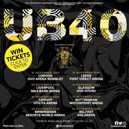 (CLOSED) Win tickets to see UB40 in concert