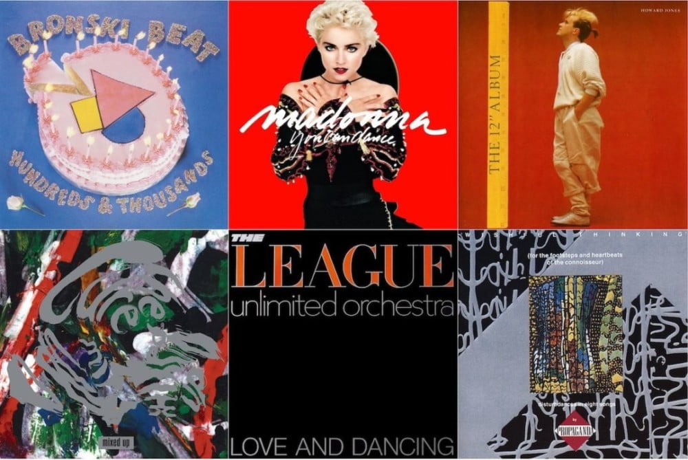 Top 20 Remix Albums featuring Bronchi Beat, Madonna, Howard Jones, Propaganda and The League