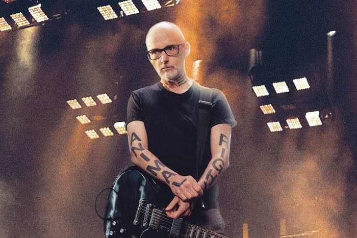 Moby on stage in concert
