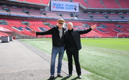 Sir Bob Geldof and Midge Ure help launch Live Aid Musical album