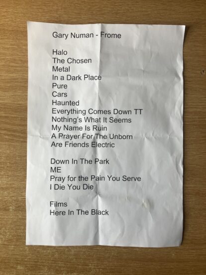 Gary Numan live in Frome