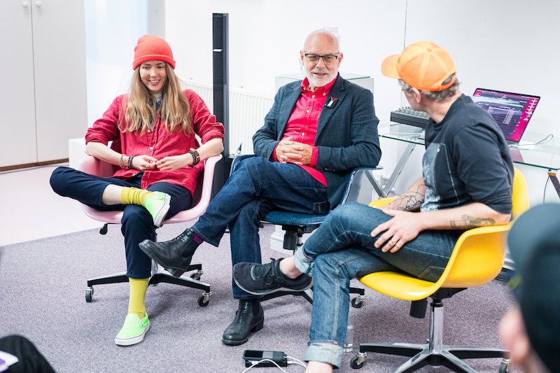 Brian Eno and Beattie Wolfe with Grayson Haver Currin